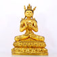 A solemn gilt bronze statue of Bodhisattva