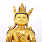 A solemn gilt bronze statue of Bodhisattva