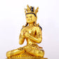 A solemn gilt bronze statue of Bodhisattva