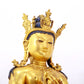 A solemn gilt bronze statue of Bodhisattva