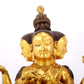 A solemn gilt bronze statue of Bodhisattva