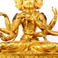 A solemn gilt bronze statue of Bodhisattva