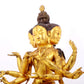 A solemn gilt bronze statue of Bodhisattva