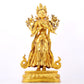 A majestic gilt bronze image of Manjushri Bodhisattva