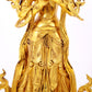 A majestic gilt bronze image of Manjushri Bodhisattva