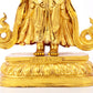 A majestic gilt bronze image of Manjushri Bodhisattva