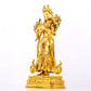 A majestic gilt bronze image of Manjushri Bodhisattva