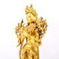 A majestic gilt bronze image of Manjushri Bodhisattva