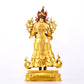 A majestic gilt bronze image of Manjushri Bodhisattva