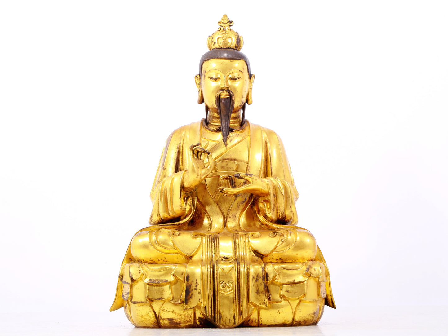 A solemn, solemn, a solemn gilt bronze Taiyi Zhenren