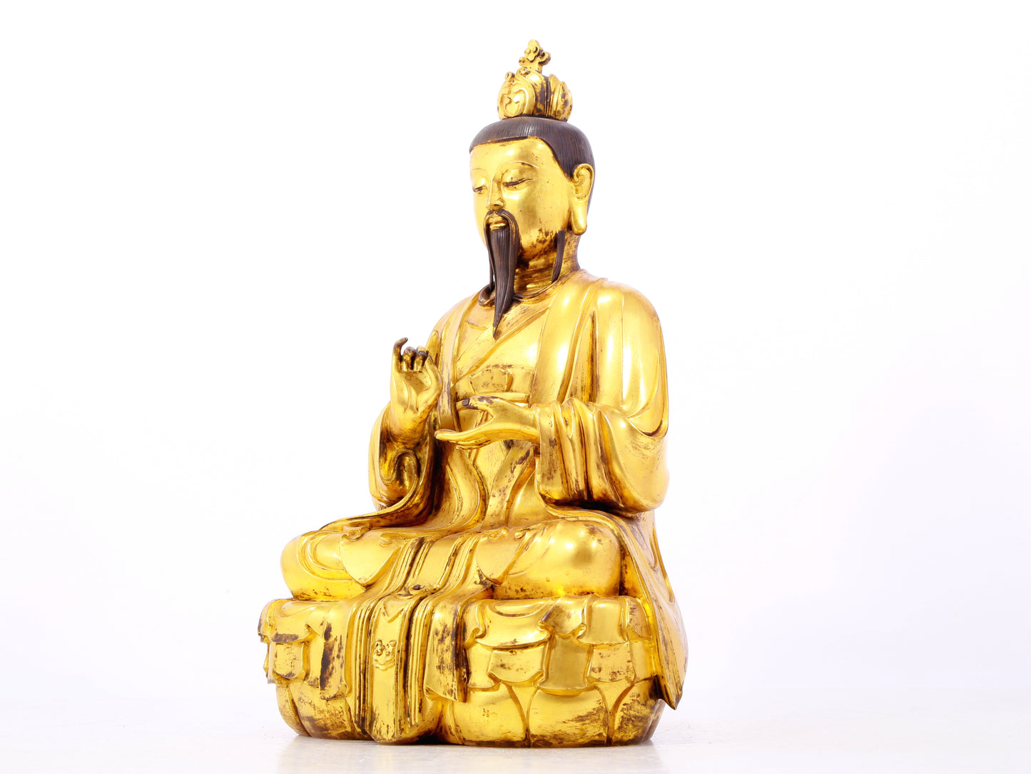 A solemn, solemn, a solemn gilt bronze Taiyi Zhenren