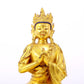 A solemn gilt bronze statue of Bodhisattva