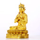 A solemn gilt bronze statue of Bodhisattva