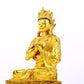 A solemn gilt bronze statue of Bodhisattva