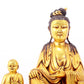 A majestic gilt bronze statue of Guanyin