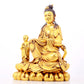 A majestic gilt bronze statue of Guanyin