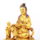 A majestic gilt bronze statue of Guanyin