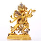 A majestic gilt bronze statue of the joyful Buddha