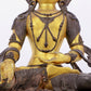 A solemn gilt bronze statue of Bodhisattva