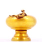 An exquisite gilt bronze dragon ear censer