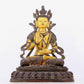 A solemn gilt bronze statue of Bodhisattva