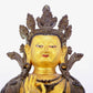 A solemn gilt bronze statue of Bodhisattva