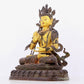 A solemn gilt bronze statue of Bodhisattva