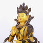 A solemn gilt bronze statue of Bodhisattva