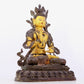 A solemn gilt bronze statue of Bodhisattva