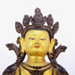 A solemn gilt bronze statue of Bodhisattva