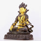 A solemn gilt bronze statue of Bodhisattva