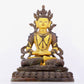 A solemn gilt bronze statue of Bodhisattva