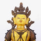 A solemn gilt bronze statue of Bodhisattva