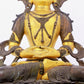 A solemn gilt bronze statue of Bodhisattva