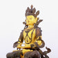 A solemn gilt bronze statue of Bodhisattva