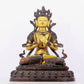 A solemn gilt bronze statue of Bodhisattva