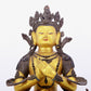 A solemn gilt bronze statue of Bodhisattva