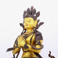 A solemn gilt bronze statue of Bodhisattva