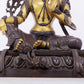 A solemn gilt bronze statue of green Tara