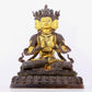 A solemn gilt bronze statue of Bodhisattva