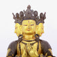 A solemn gilt bronze statue of Bodhisattva