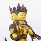 A solemn gilt bronze statue of Bodhisattva