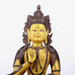 A solemn gilt bronze statue of Bodhisattva