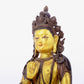 A solemn gilt bronze statue of Bodhisattva