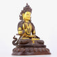 A solemn gilt bronze statue of Bodhisattva