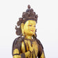 A solemn gilt bronze statue of Bodhisattva