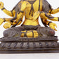 A solemn gilt bronze statue of Bodhisattva