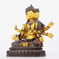 A solemn gilt bronze statue of Bodhisattva