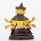 A solemn gilt bronze statue of Bodhisattva