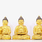 Three solemn gilt bronze statues of Sakyamuni